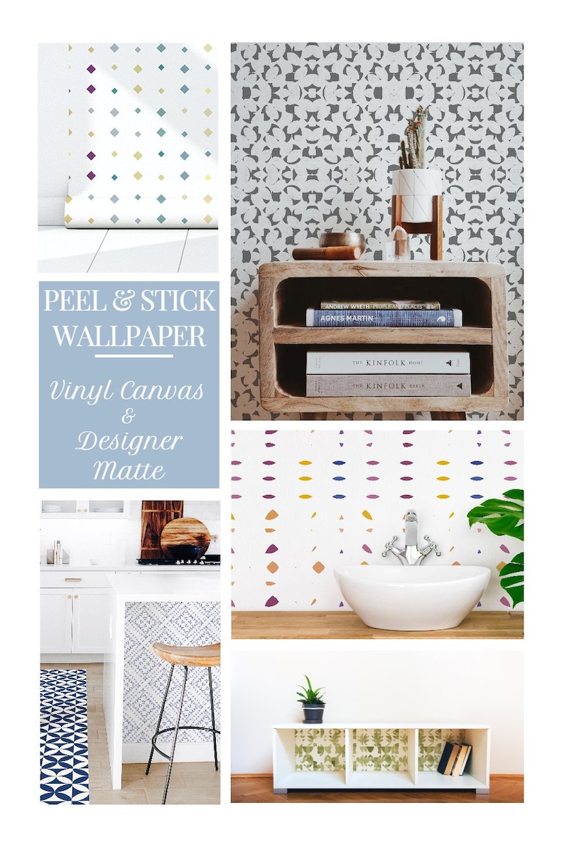 Urban Plaid Modern Farmhouse Peel and Stick Wallpaper Gray Etsy