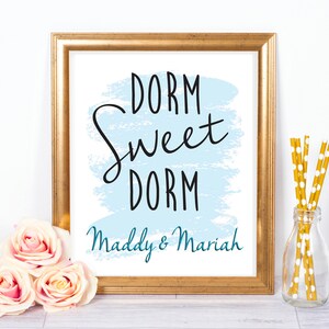 Personalized Dorm Sweet Dorm Printable With Roommate's Names - Dorm ...