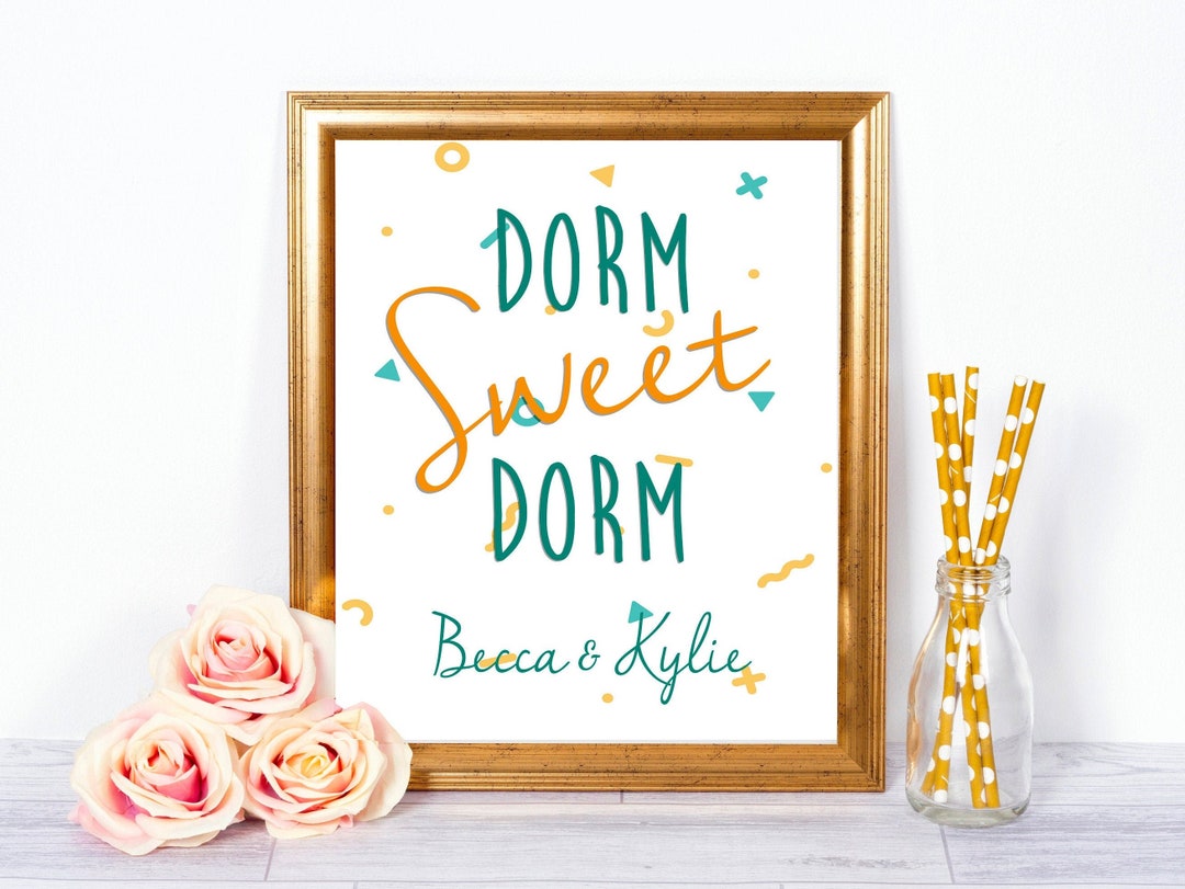 Personalized Printable for College Roommates Dorm Sweet Dorm Wall Art ...