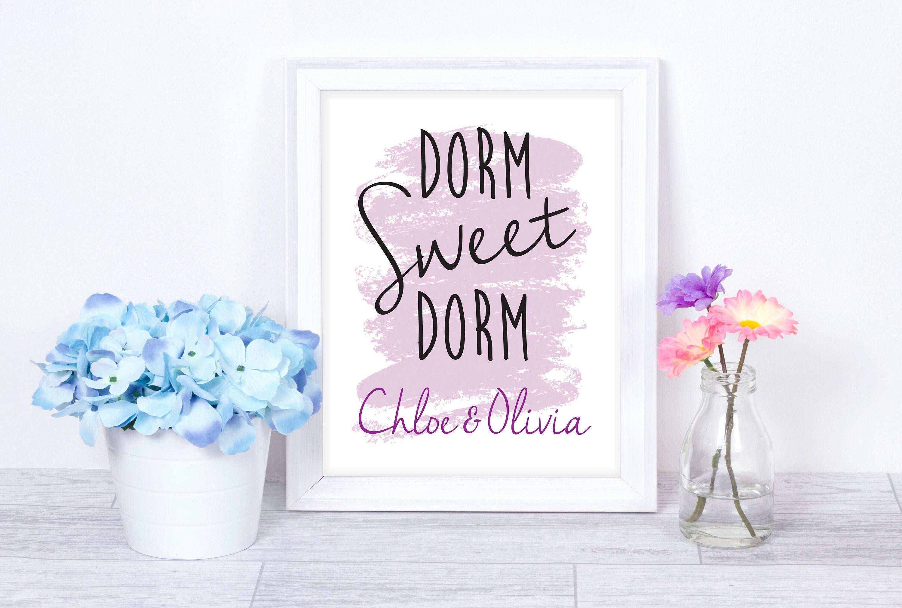 Personalized Dorm Sweet Dorm Printable With Roommate's Names - Dorm ...