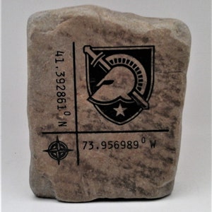 Rock engraving for West Point Parade Coordinates