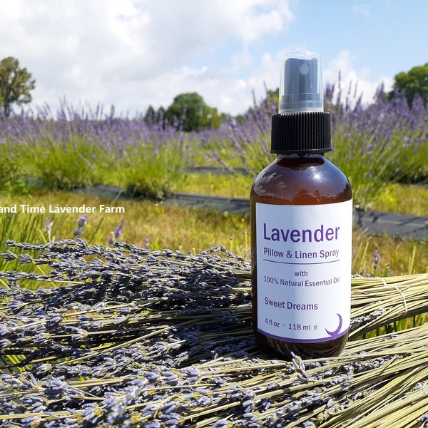 Lavendelkissen Spray | Leinenspray | Mit 100% reinem natürlichen ätherischen Öl