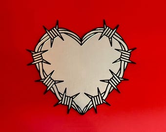 Barbed Wire Mirror - Laser Cut Acrylic