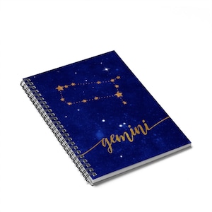 GEMINI Constellation Zodiac Birthday Gift Horoscope Tresorz Spiral Notebook Ruled Line image 1