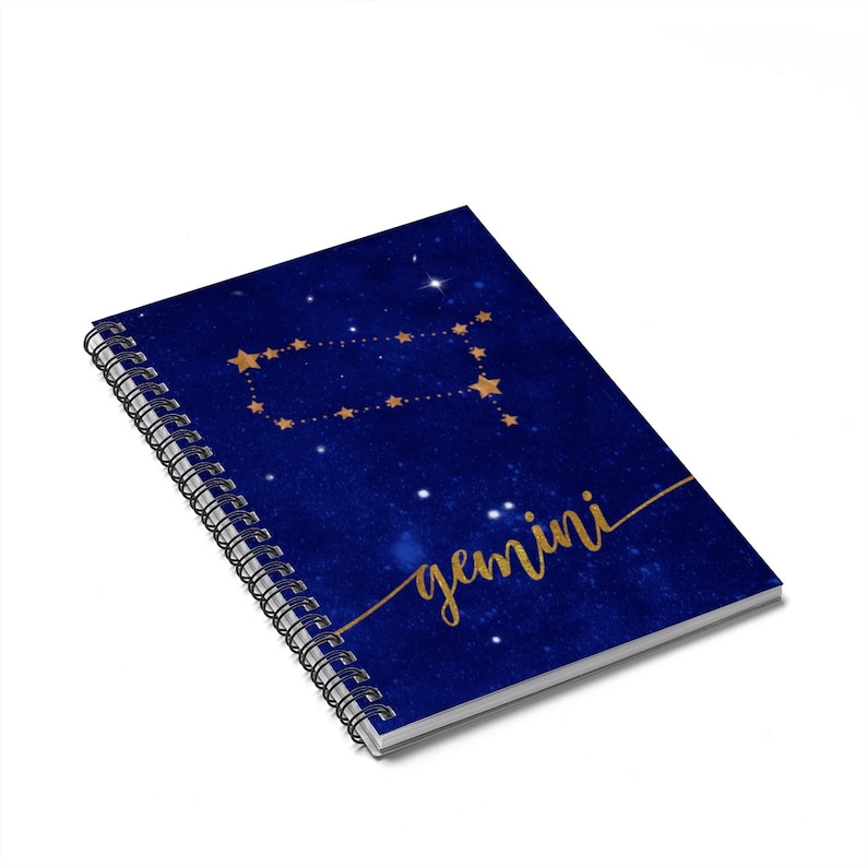 GEMINI Constellation Zodiac Birthday Gift Horoscope Tresorz Spiral Notebook Ruled Line image 1