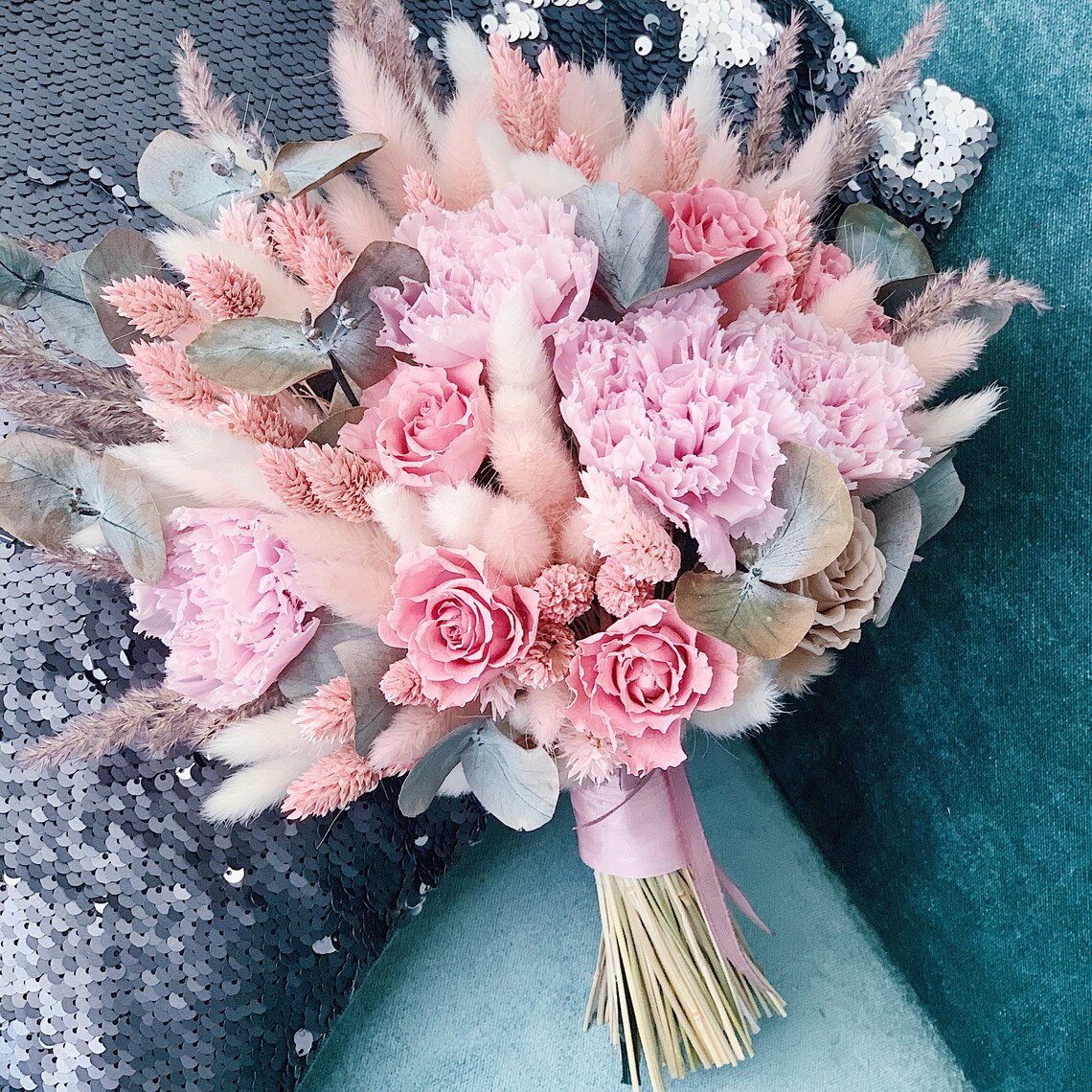 Rustic Wedding Bouquet Preserved and Dried flowers Wedding Etsy
