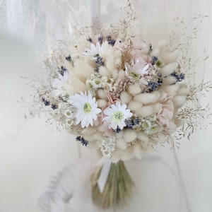 Bridal Bouquet Preserved and Dried flowers, Wedding Bouquet, Bridesmaids Bouquet, Bridal Flower Bouquet,Bouquet of daisies, Wildflowers image 7