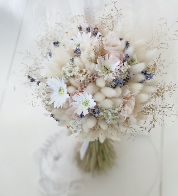 Bridal Bouquet Preserved And Dried Flowers Wedding Bouquet Etsy
