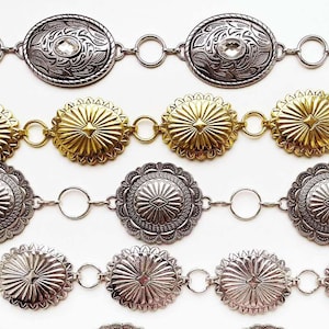 Western Kette Silber Gold Concho Gürtel