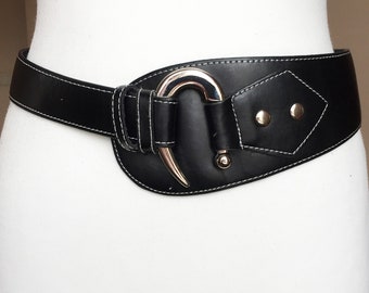 Adjustable Size 27 to 45 Womens Thin Skinny Stitched Leather Belt Solid Color 6//8 Wide