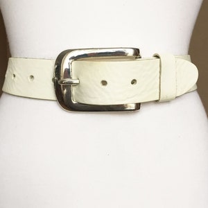 Ladies off white belt sales