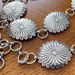 Western Silver and Gold Metal Concho belt