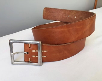 Saddler Vintage 75-85 cm/ 29-33" Cognac Brown Leather belt