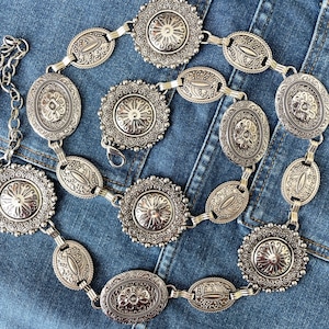 Western-Silber-Concho-Gürtel