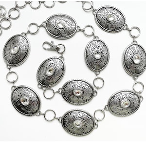 Westsüdwester-Silber-Gold-Concho-Gürtel