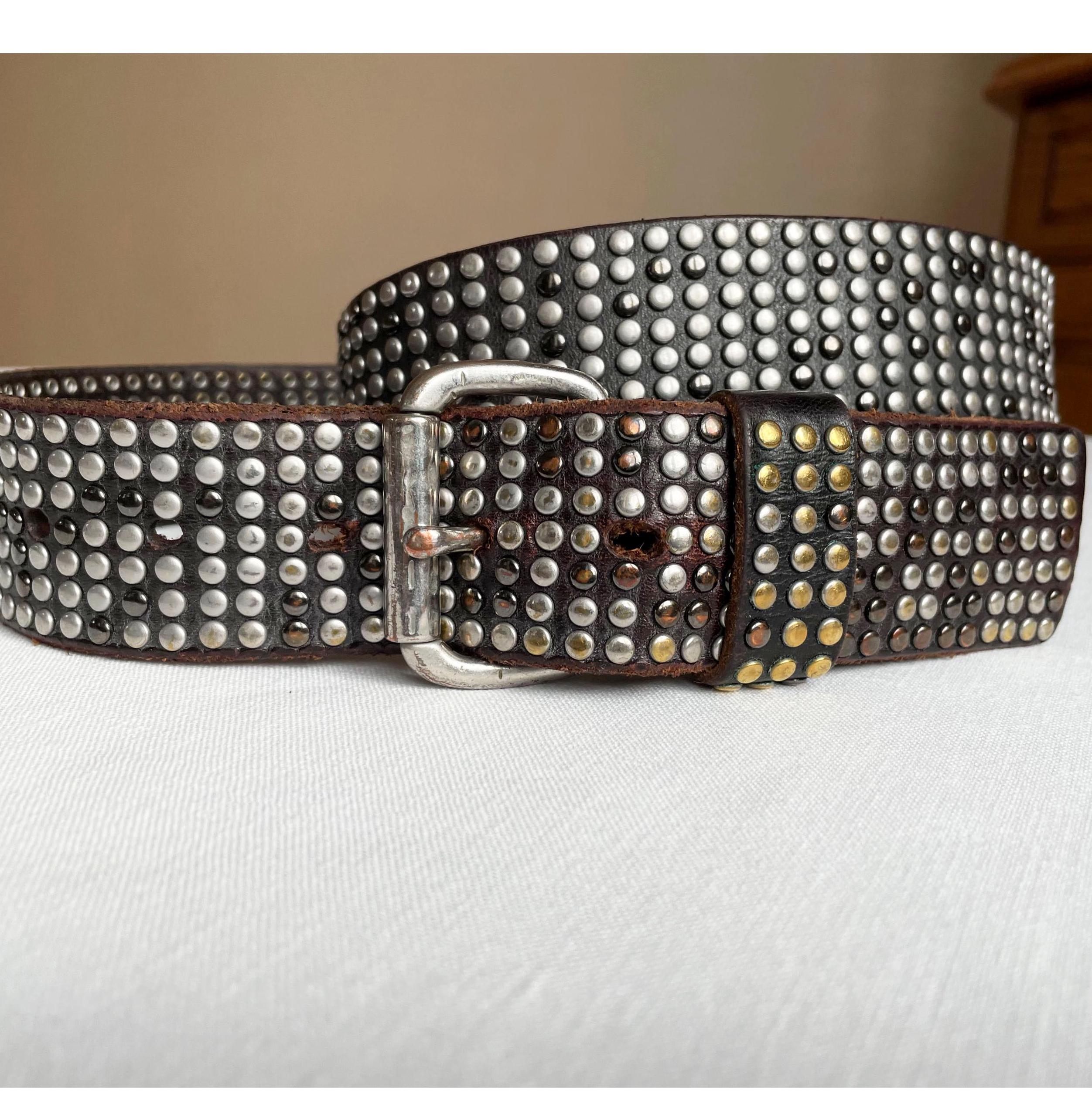 希少 DECi Bridle studs narrow belt L OVY Bridle studs narrow belt | DECi