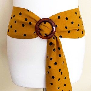 4" Wide Fabric Sash Belt Handmade Bohemian Rayon Fashion Cinched Striped Soft Dress belt