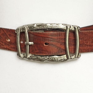 Navyboot Switzerland Vintage Brown Leather belt, 37-41"/ 95-105cm