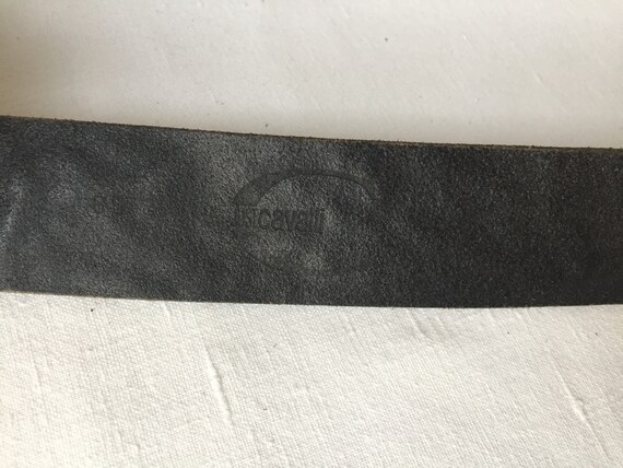 Just Cavalli Vintage Brown Embossed Leather belt … - image 8