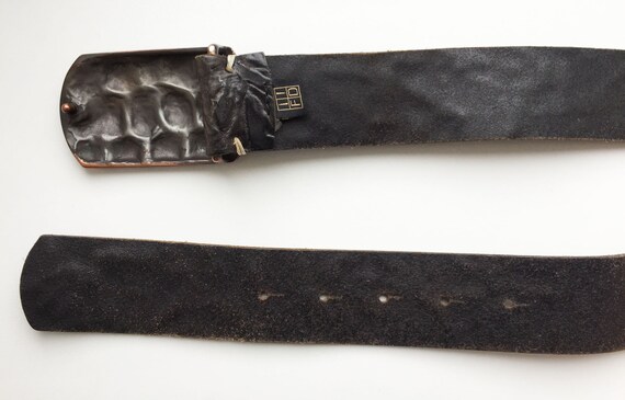 Just Cavalli Vintage Brown Embossed Leather belt … - image 10