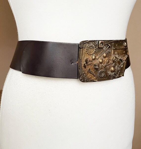 Solid Brass Industries Screws Nuts buckle on Brow… - image 6