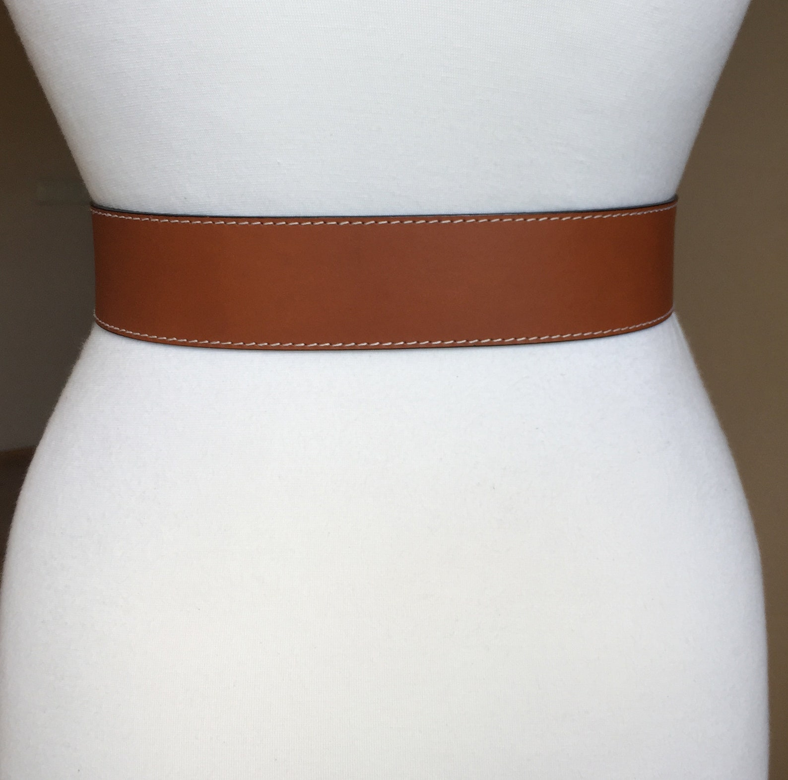 Vintage xs/s Cognac Leather Waist Belt 6272 cm 2428 Etsy