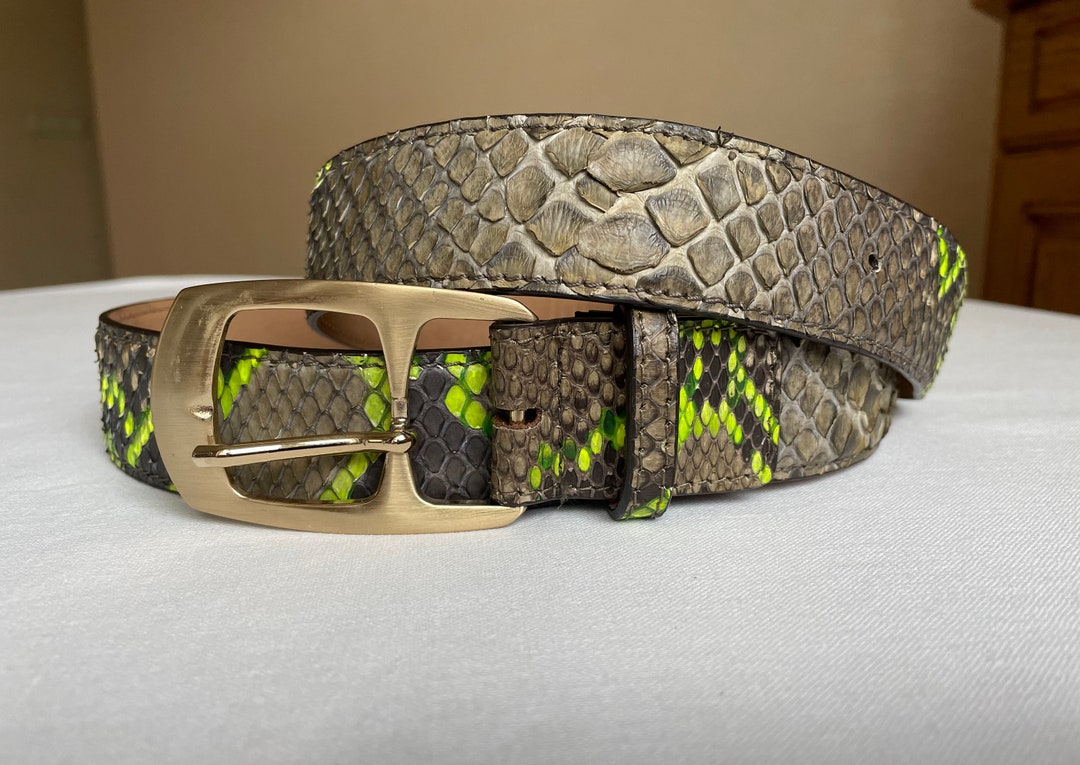 Ceinture En Python Violet Ralph Gladen Taille 90 - Modèle Original - Occasion