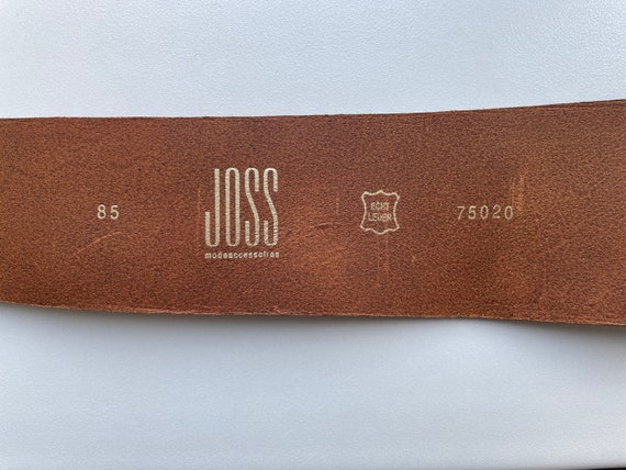 JOSS Vintage 29-33"/ 75-85cm Thick Wide Cognac Br… - image 6