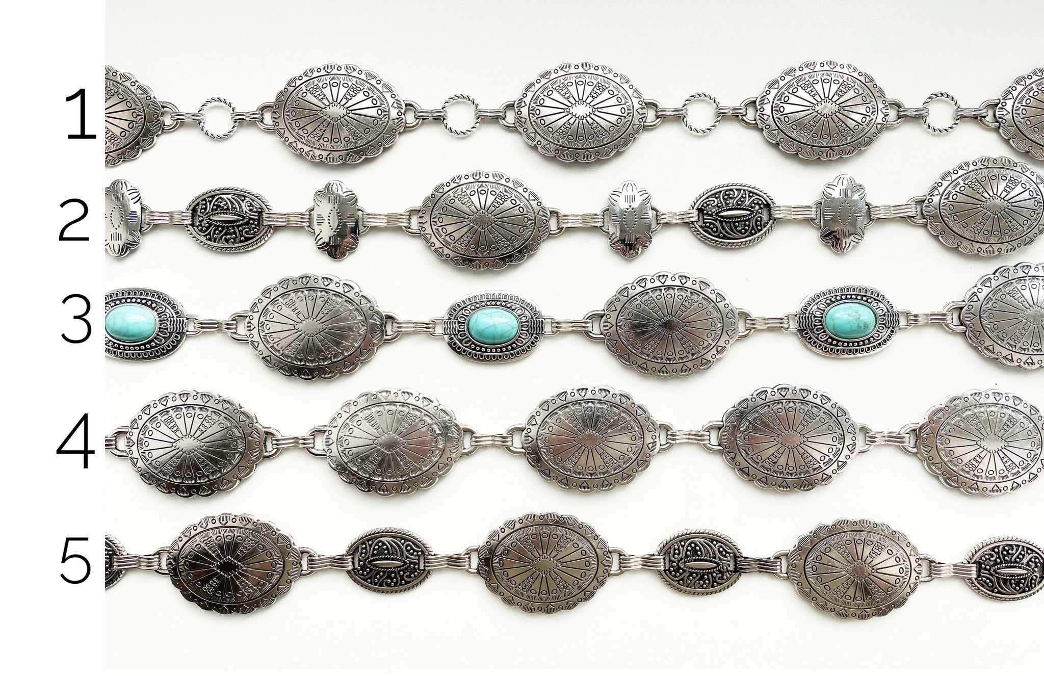 Western Silver Metal Concho Belt - Etsy