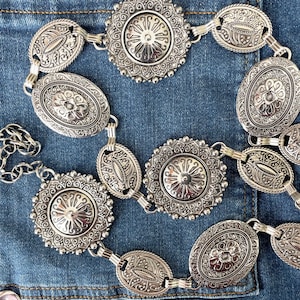 Ceinture Western Silver Concho