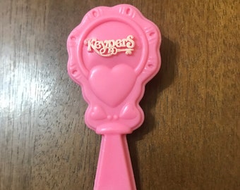 Keypers Key Pink Hairbrush | Tonka Keypers 80s Nostalgic Pink Heart Keypers Key Princess | 80s Keypers Key Tonka Toys Pink Brush