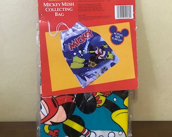 Mickey Mouse Plastic Mesh Beach Bag - Mickey's Stuff for Kids | Mickey Mesh Collecting Bag | Disney Beach Bag Seashells Treasures