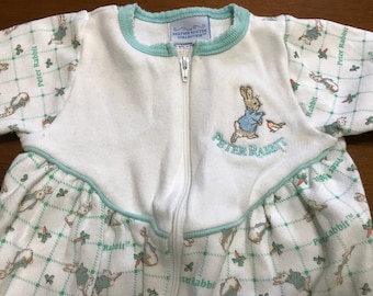 peter rabbit smocked baby grow
