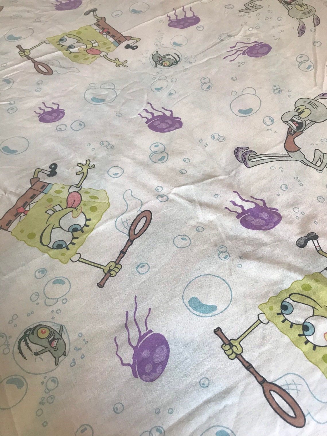 Spongebob Flat Sheet TWIN Spongebob Squarepants Bedding Etsy