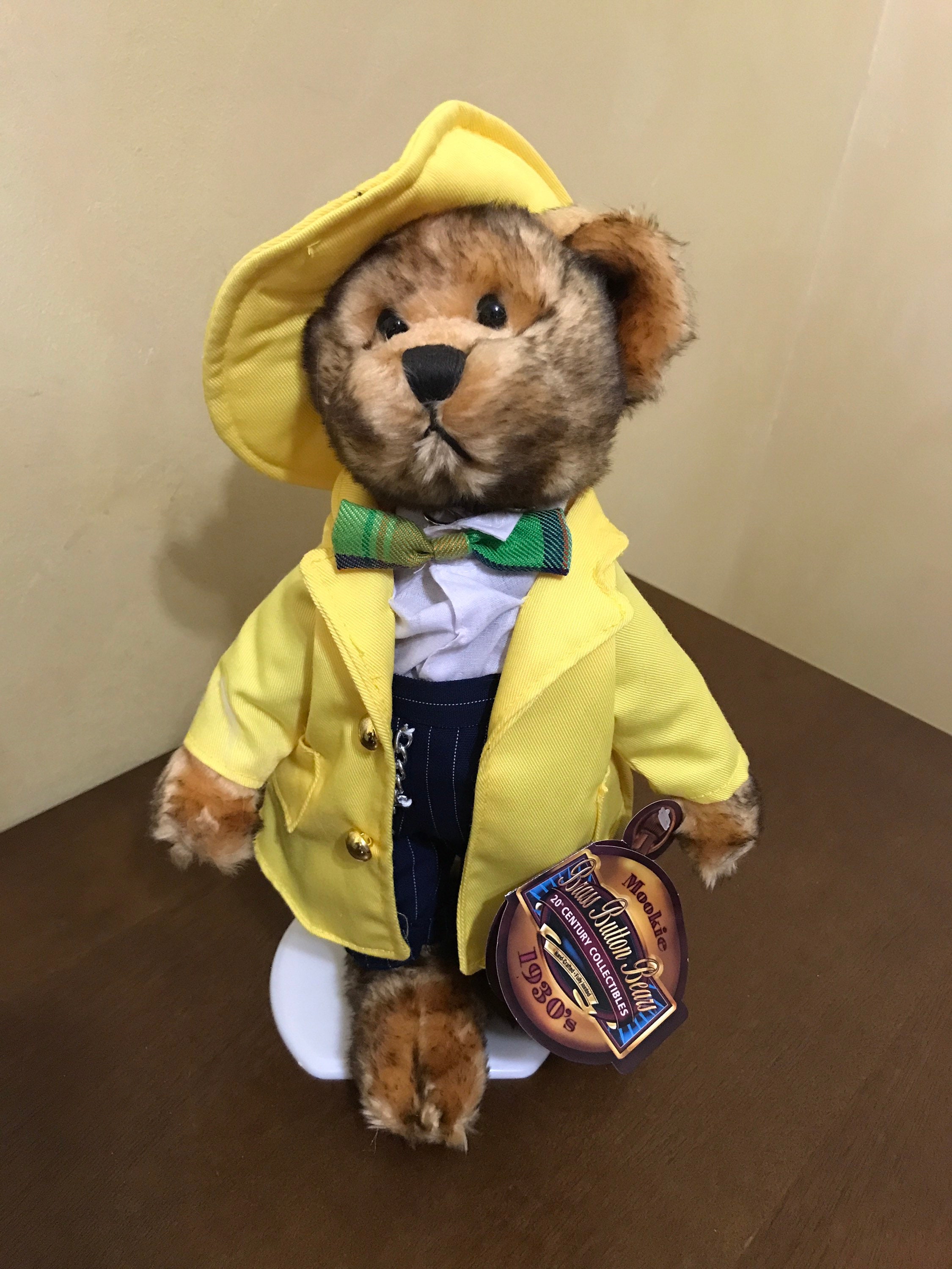 【1930's Mookie 】ぬいぐるみBrass Button Bears Vintage Brass Button Bears 