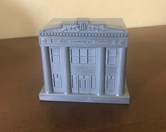 Toronto Dominion TD 150th Anniversary Metal Coin Bank, The Dominion Bank, TD Heritage Building Coin Bank