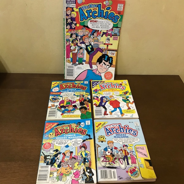 The New Archies Comic Digest Magazines, New Archie's No. 9 Large, Archie Comics 80s, Omg I Had That Archie Comics