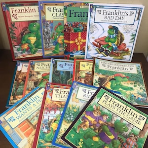 Franklin Turtle Paulette Bourgeois Brenda Clark - Popular TV Show Kids Books 90s Childhood Reads - Omg I Had That Etsy