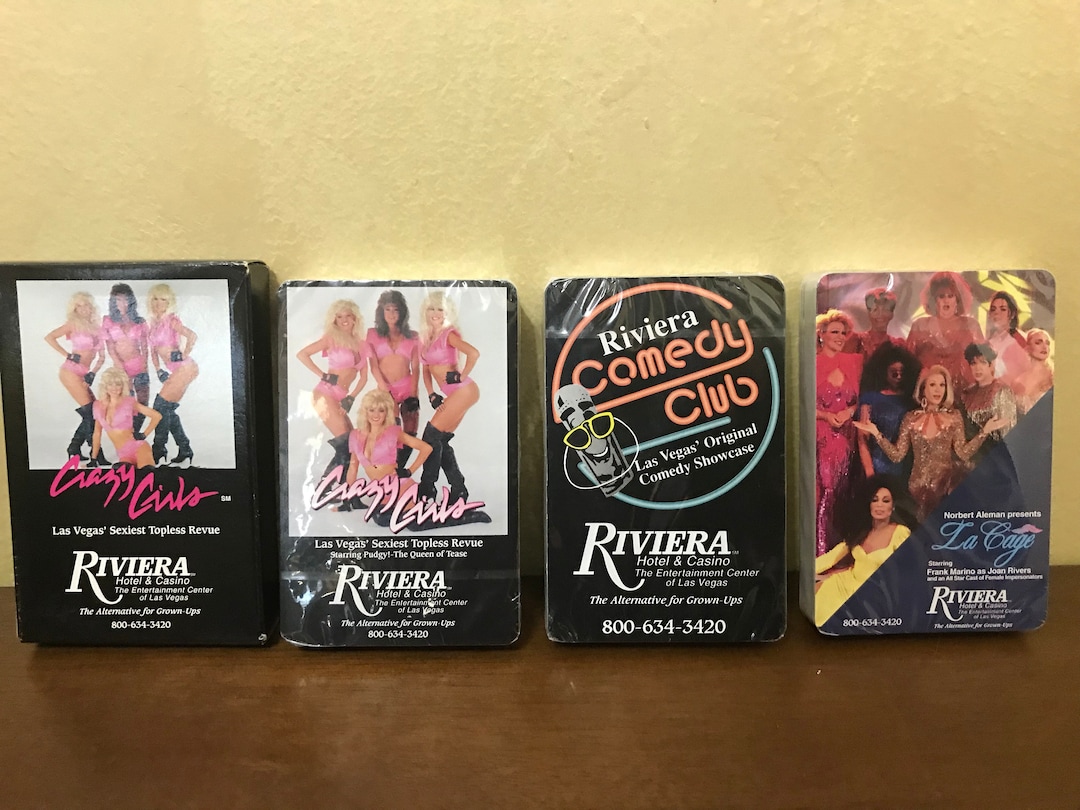 Vintage Las Vegas Riviera Casino Playing Cards Crazy Girls -  Israel