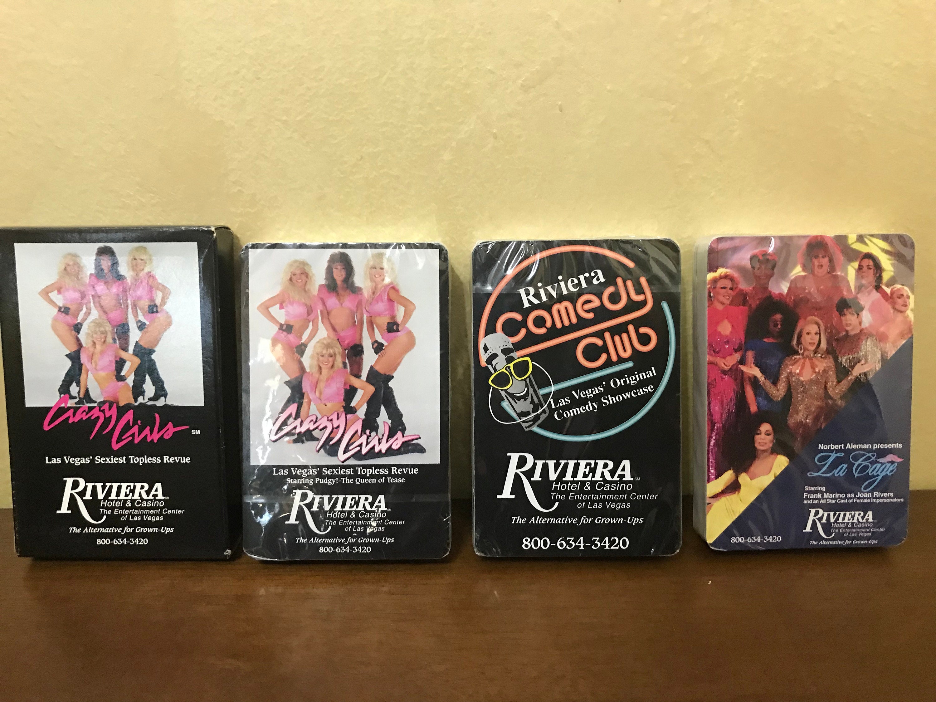 Vintage Las Vegas Riviera Casino Playing Cards | Crazy Girls