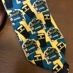 Guinness Beer Tie Novelty Tie | Irish Beer Lovers | Gift for Guinness Dark Beer Lovers Unique Beer Novelty Ties