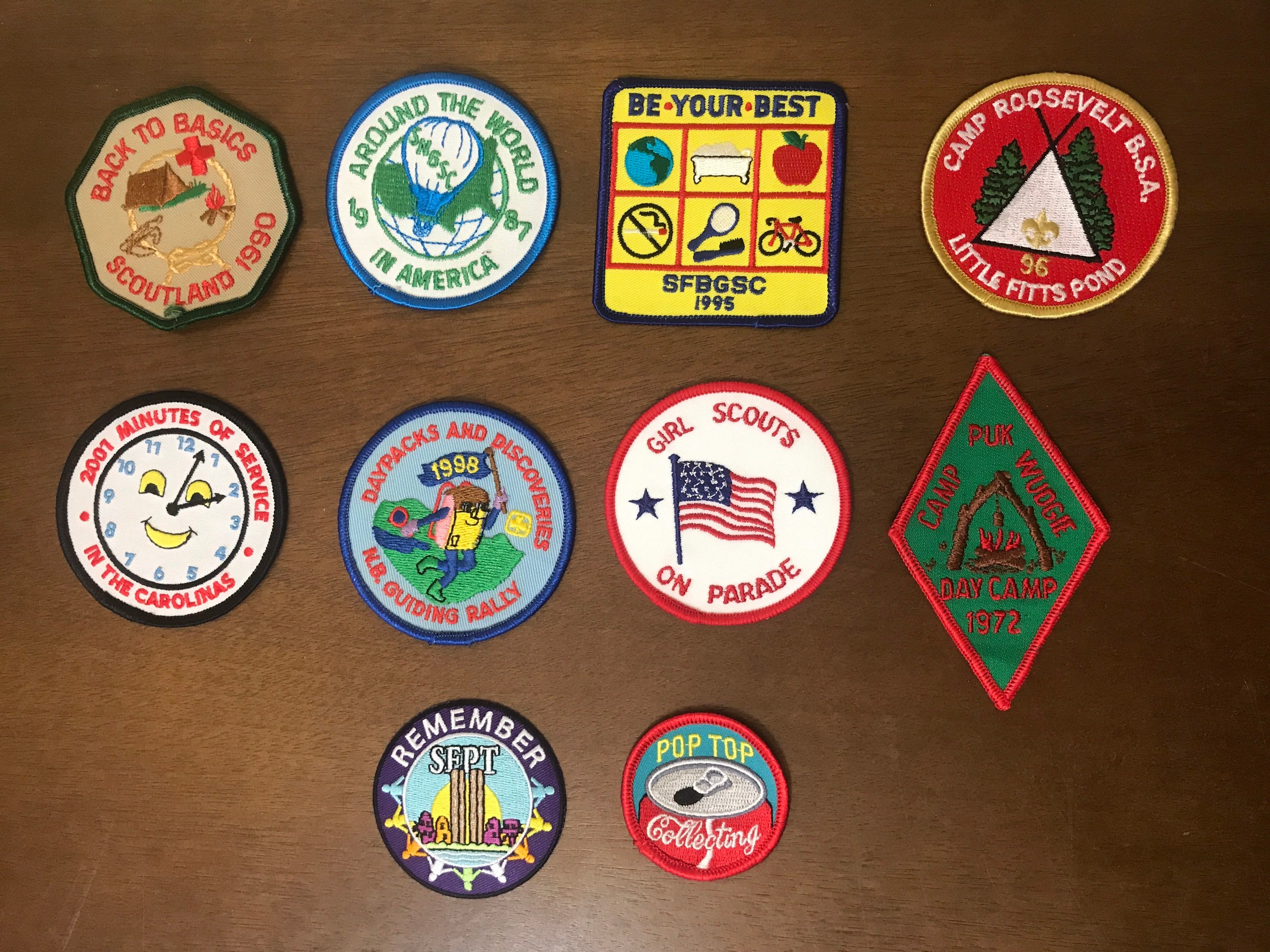 Vintage Girl Scout Badges 1980's 80's Patches for Clothes,crafts