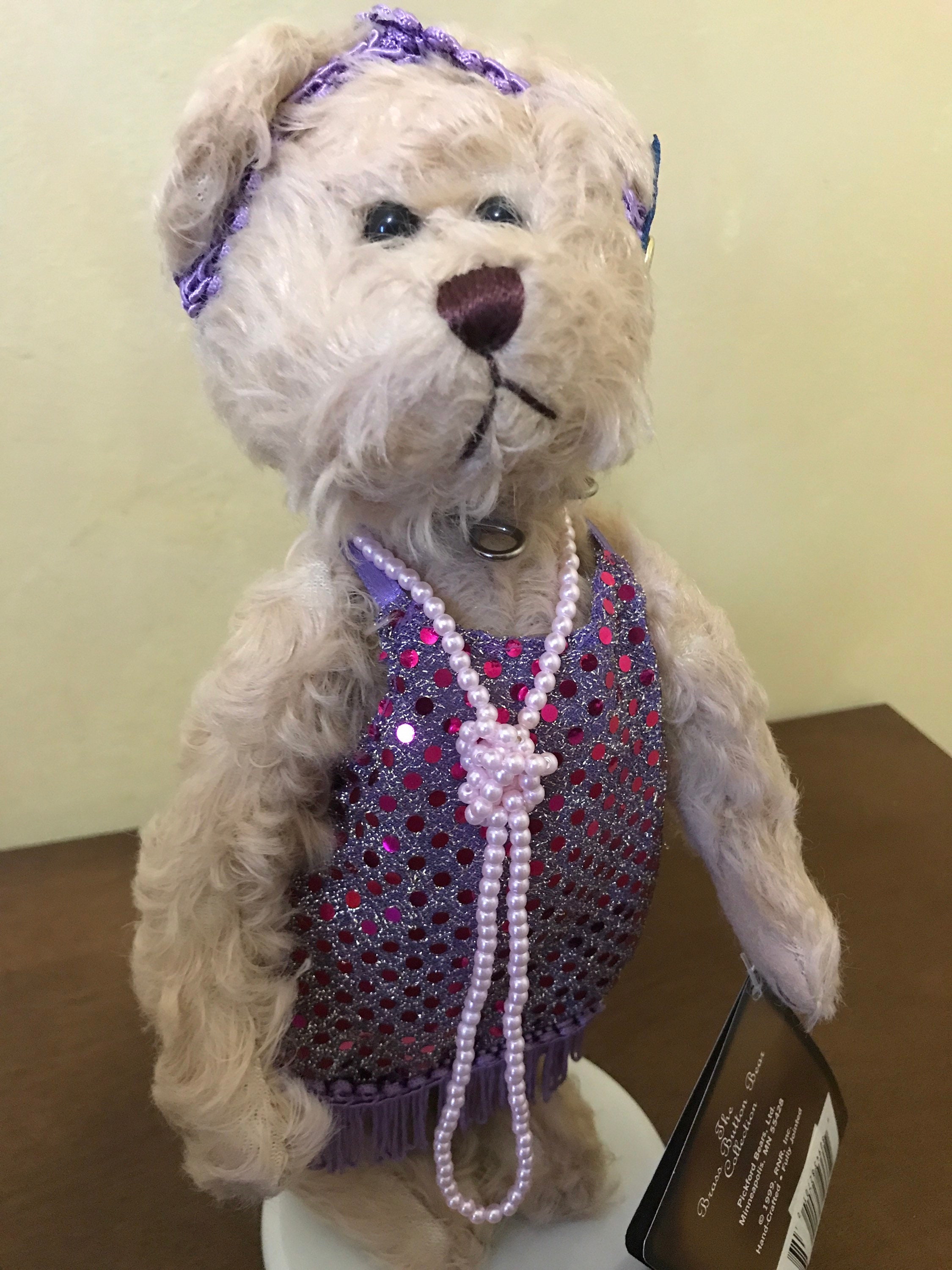 Daisy 1920s Flapper Girl Bear 1999 Pickford Brass Button