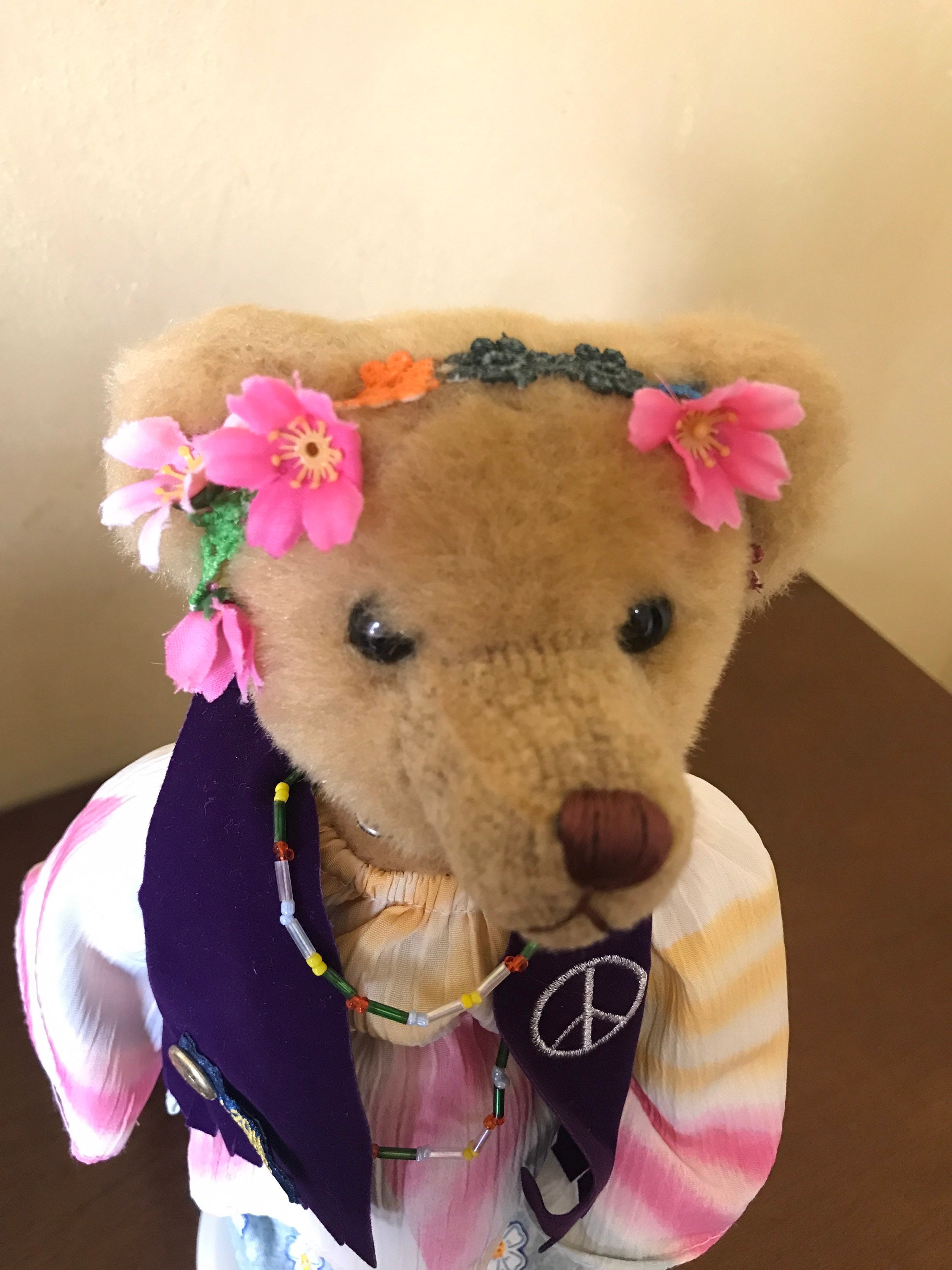 Ivy 1960s Flower Child Bear | 1999 Pickford Brass Button