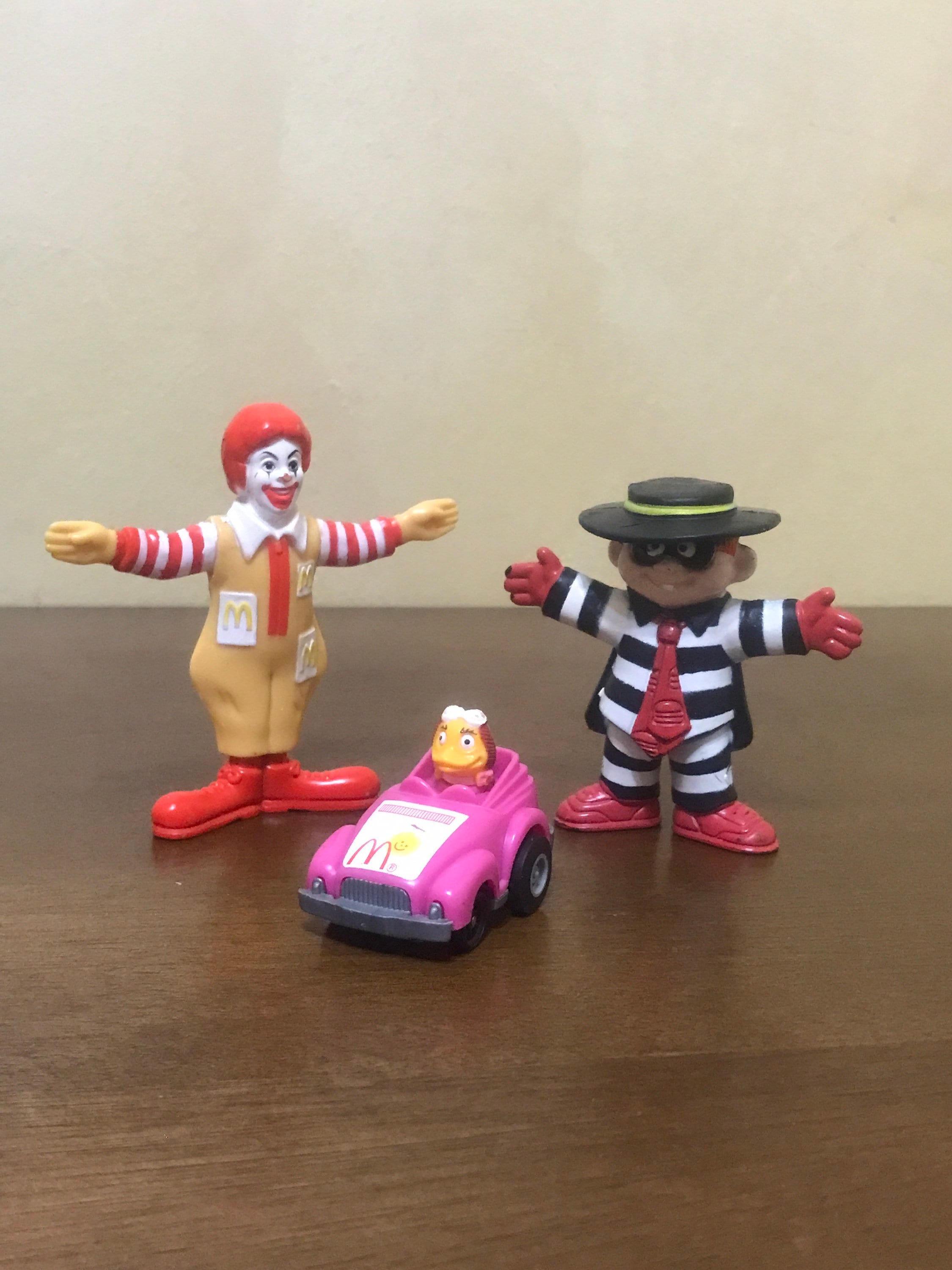 1995 Mcdonalds Hamburglar or Ronald Mcdonald Figurines Happy Meal