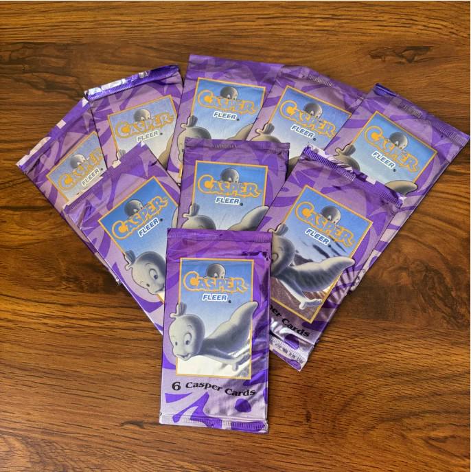 Casper Trading Cards 1995 Fleer - 9 Sealed Packs - Vintage 90s