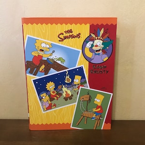 The Simpsons 2002 Kamp Krusty Hardcover Photo Album Hard to Find | Omg I Had That | Simpsons Camp Krusty Bart Lisa Simpson Summer Camp