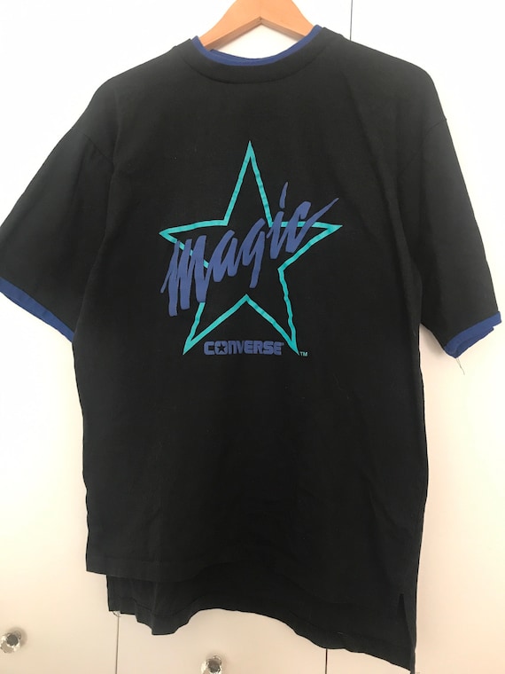 Vintage Converse MAGIC Johnson Star Shirt Teal Bl… - image 1