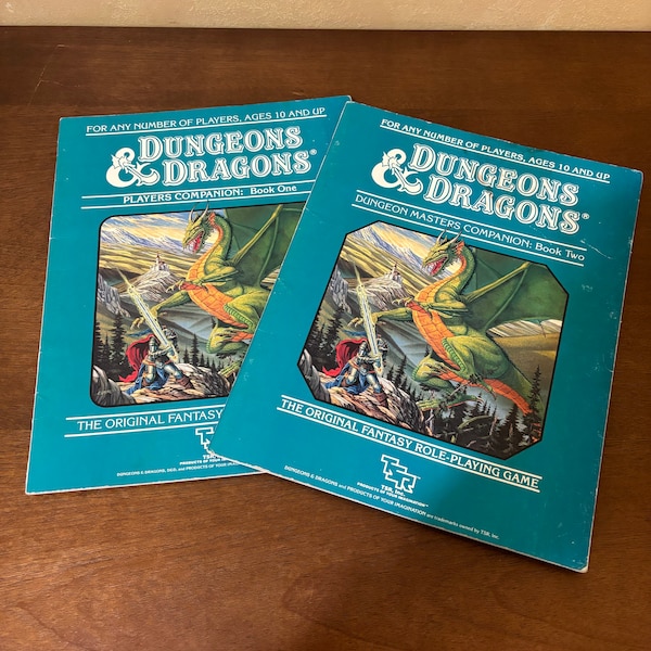 1983 Dungeons and Dragons Players Manual and Dungeon Masters Rulebook | Dungeon and Dragons Basic Set | 80s D&D | Dungeon and Dragons Games