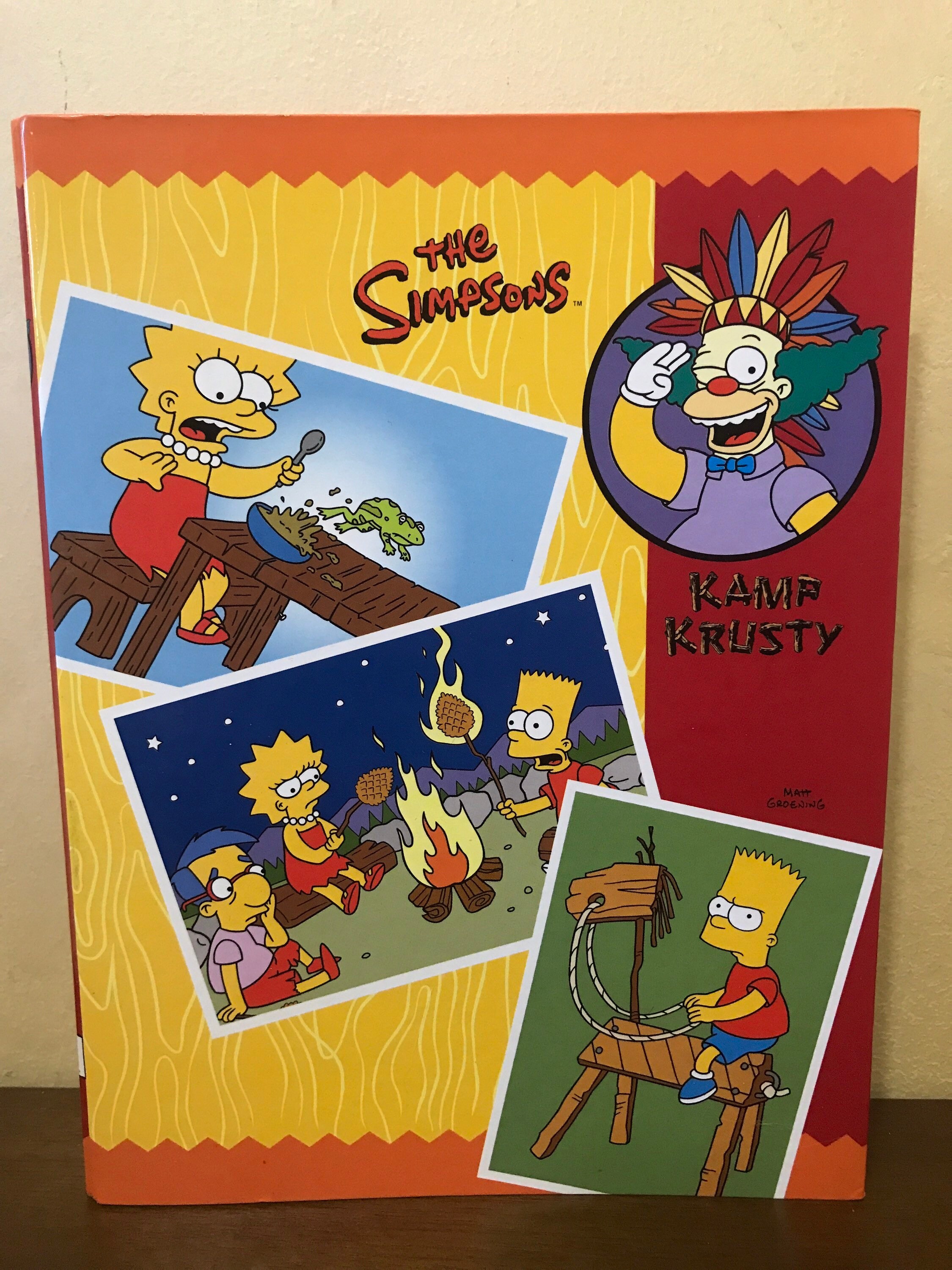 The Simpsons 2002 Kamp Krusty Hardcover Photo Album Hard to Find